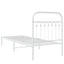 sengeramme med sengegavl 80x200 cm metal hvid
