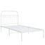 sengeramme med sengegavl 90x190 cm metal hvid