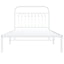 sengeramme med sengegavl 100x190 cm metal hvid