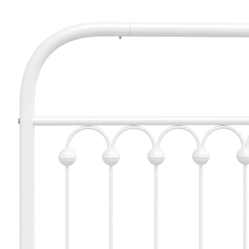 sengeramme med sengegavl 100x190 cm metal hvid