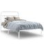 sengeramme med sengegavl 100x200 cm metal hvid