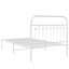 sengeramme med sengegavl 100x200 cm metal hvid