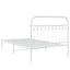 sengeramme med sengegavl 107x203 cm metal hvid