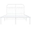 sengeramme med sengegavl 120x190 cm metal hvid