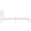 sengeramme med sengegavl 120x200 cm metal hvid