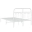 sengeramme med sengegavl 120x200 cm metal hvid