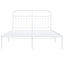 sengeramme med sengegavl 135x190 cm metal hvid