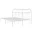 sengeramme med sengegavl 135x190 cm metal hvid