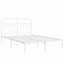 sengeramme med sengegavl 140x190 cm metal hvid