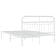 sengeramme med sengegavl 140x190 cm metal hvid