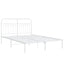 sengeramme med sengegavl 140x200 cm metal hvid