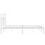 sengeramme med sengegavl 140x200 cm metal hvid