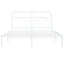 sengeramme med sengegavl 150x200 cm metal hvid