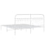 sengeramme med sengegavl 183x203 cm metal hvid