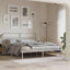 sengeramme med sengegavl 183x203 cm metal hvid