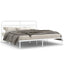sengeramme med sengegavl 193x203 cm metal hvid