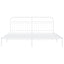 sengeramme med sengegavl 193x203 cm metal hvid