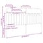 udskiftningsgavl 150 cm metal hvid
