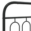 sengeramme med sengegavl 75x190 cm metal sort