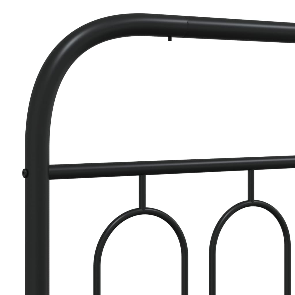 sengeramme med sengegavl 75x190 cm metal sort