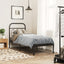 sengeramme med sengegavl 75x190 cm metal sort