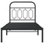 sengeramme med sengegavl 90x190 cm metal sort