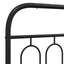sengeramme med sengegavl 120x200 cm metal sort