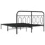 sengeramme med sengegavl 135x190 cm metal sort