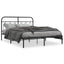 sengeramme med sengegavl 140x190 cm metal sort