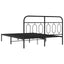 sengeramme med sengegavl 140x190 cm metal sort