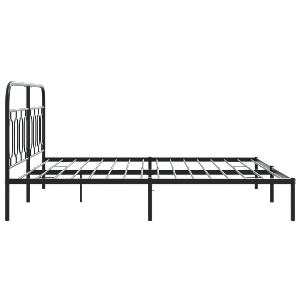 sengeramme med sengegavl 183x213 cm metal sort