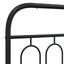 sengeramme med sengegavl 183x213 cm metal sort