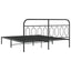 sengeramme med sengegavl 193x203 cm metal sort