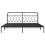 sengeramme med sengegavl 200x200 cm metal sort