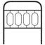 udskiftningsgavl 90 cm metal sort