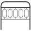 udskiftningsgavl 100 cm metal sort