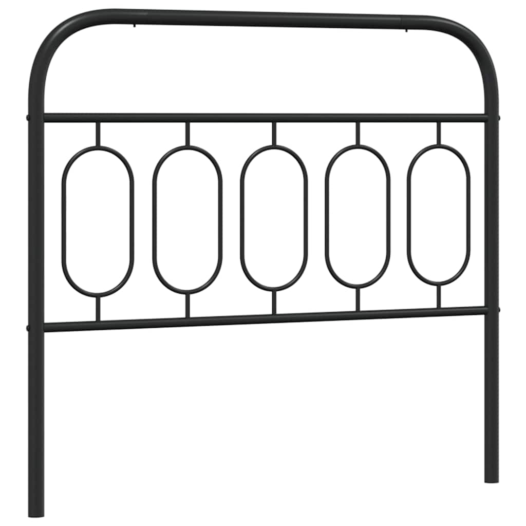 udskiftningsgavl 107 cm metal sort