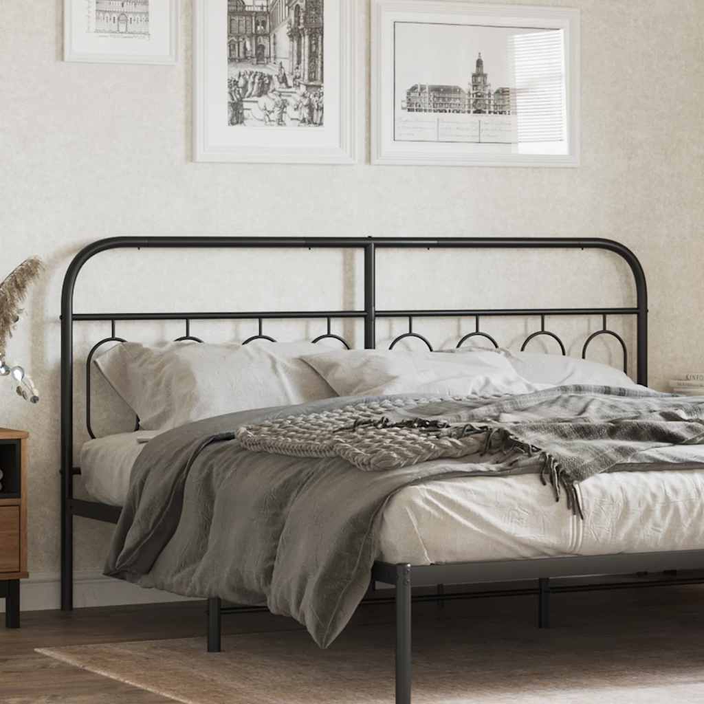 udskiftningsgavl 160 cm metal sort