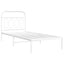 sengeramme med sengegavl 90x200 cm metal hvid
