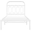 sengeramme med sengegavl 90x200 cm metal hvid