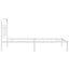 sengeramme med sengegavl 100x200 cm metal hvid
