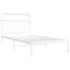 sengeramme med sengegavl 107x203 cm metal hvid