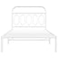 sengeramme med sengegavl 107x203 cm metal hvid