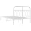 sengeramme med sengegavl 120x200 cm metal hvid