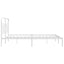sengeramme med sengegavl 135x190 cm metal hvid