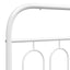 sengeramme med sengegavl 135x190 cm metal hvid
