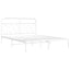 sengeramme med sengegavl 140x190 cm metal hvid