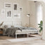 sengeramme med sengegavl 140x190 cm metal hvid