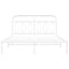 sengeramme med sengegavl 140x200 cm metal hvid