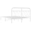 sengeramme med sengegavl 150x200 cm metal hvid